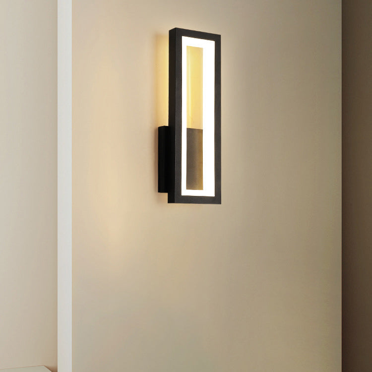 Minimalist Iron & Acrylic Rectangular LED Wall Sconce Lamp