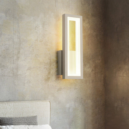 Minimalist Iron & Acrylic Rectangular LED Wall Sconce Lamp