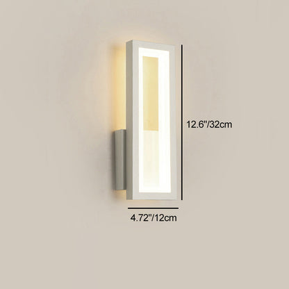 Minimalist Iron & Acrylic Rectangular LED Wall Sconce Lamp