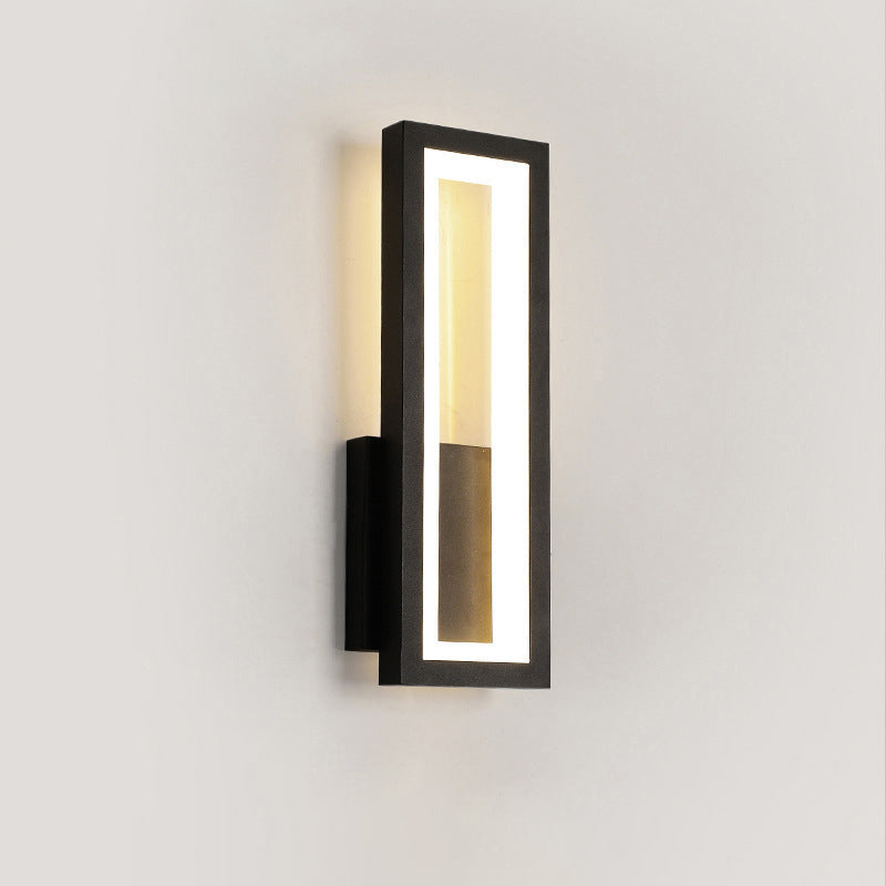 Minimalist Iron & Acrylic Rectangular LED Wall Sconce Lamp