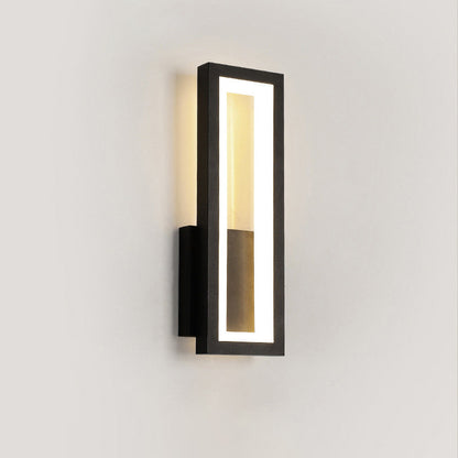 Minimalist Iron & Acrylic Rectangular LED Wall Sconce Lamp