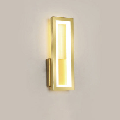 Minimalist Iron & Acrylic Rectangular LED Wall Sconce Lamp