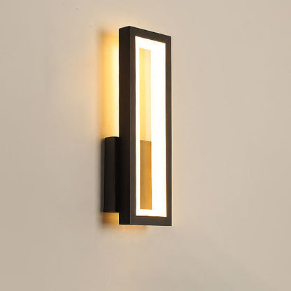 Minimalist Iron & Acrylic Rectangular LED Wall Sconce Lamp