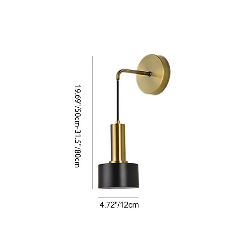 Contemporary Nordic Iron Round 1-Light Wall Sconce Lamp