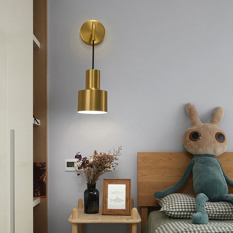 Contemporary Nordic Iron Round 1-Light Wall Sconce Lamp