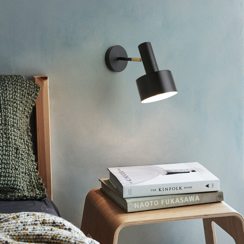 Contemporary Nordic Iron Round 1-Light Wall Sconce Lamp