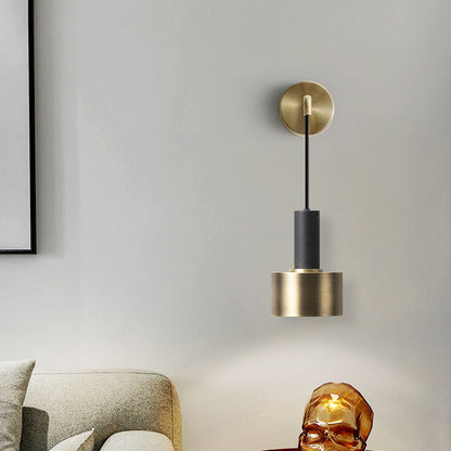 Contemporary Nordic Iron Round 1-Light Wall Sconce Lamp