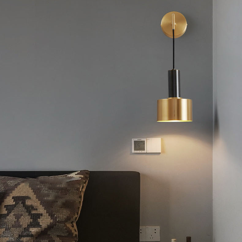 Contemporary Nordic Iron Round 1-Light Wall Sconce Lamp