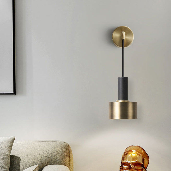 Contemporary Nordic Iron Round 1-Light Wall Sconce Lamp