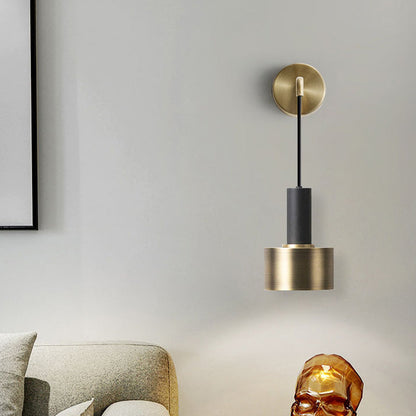 Contemporary Nordic Iron Round 1-Light Wall Sconce Lamp