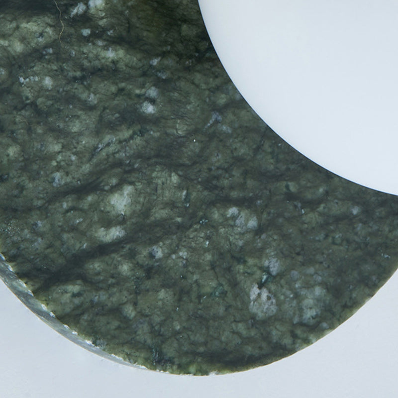 Nordic Iron, Marble & Glass Round 1-Light Wall Sconce Lamp