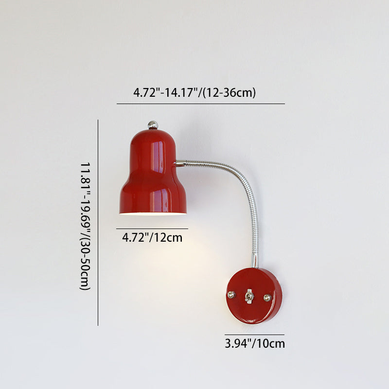 Nordic Iron Trumpet-Shaped Round 1-Light Wall Sconce Lamp