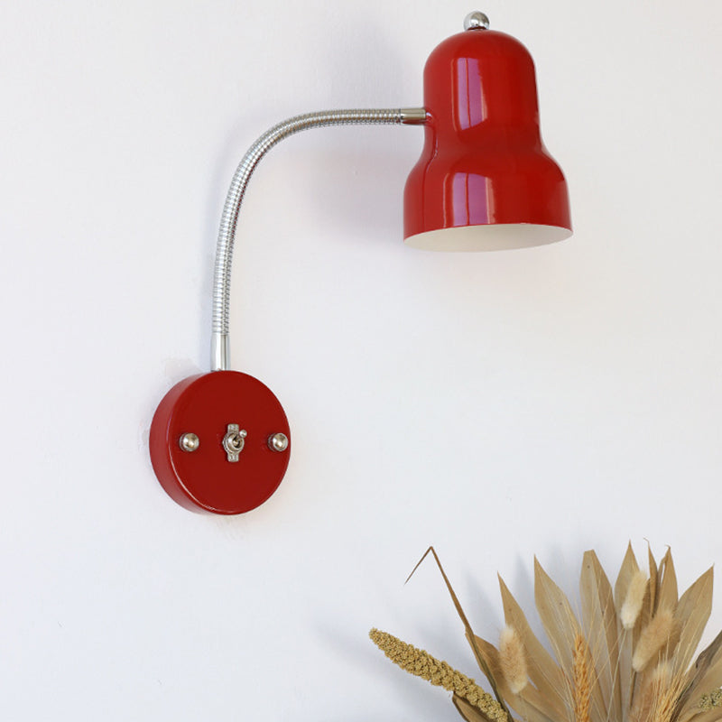 Nordic Iron Trumpet-Shaped Round 1-Light Wall Sconce Lamp