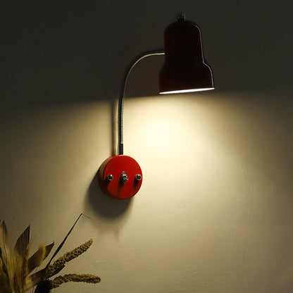 Nordic Iron Trumpet-Shaped Round 1-Light Wall Sconce Lamp