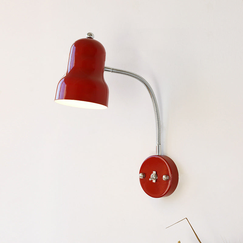 Nordic Iron Trumpet-Shaped Round 1-Light Wall Sconce Lamp