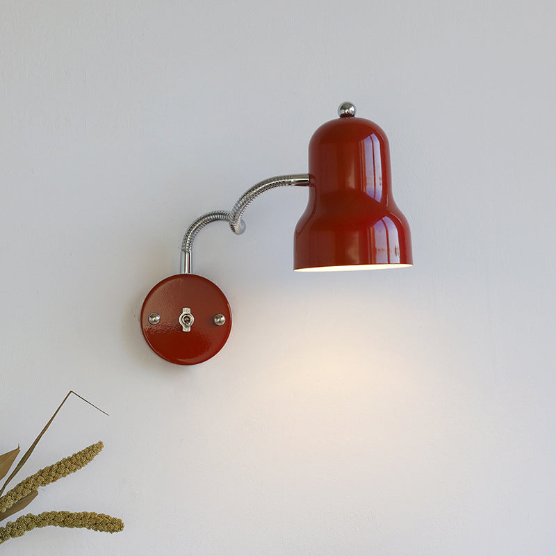 Nordic Iron Trumpet-Shaped Round 1-Light Wall Sconce Lamp