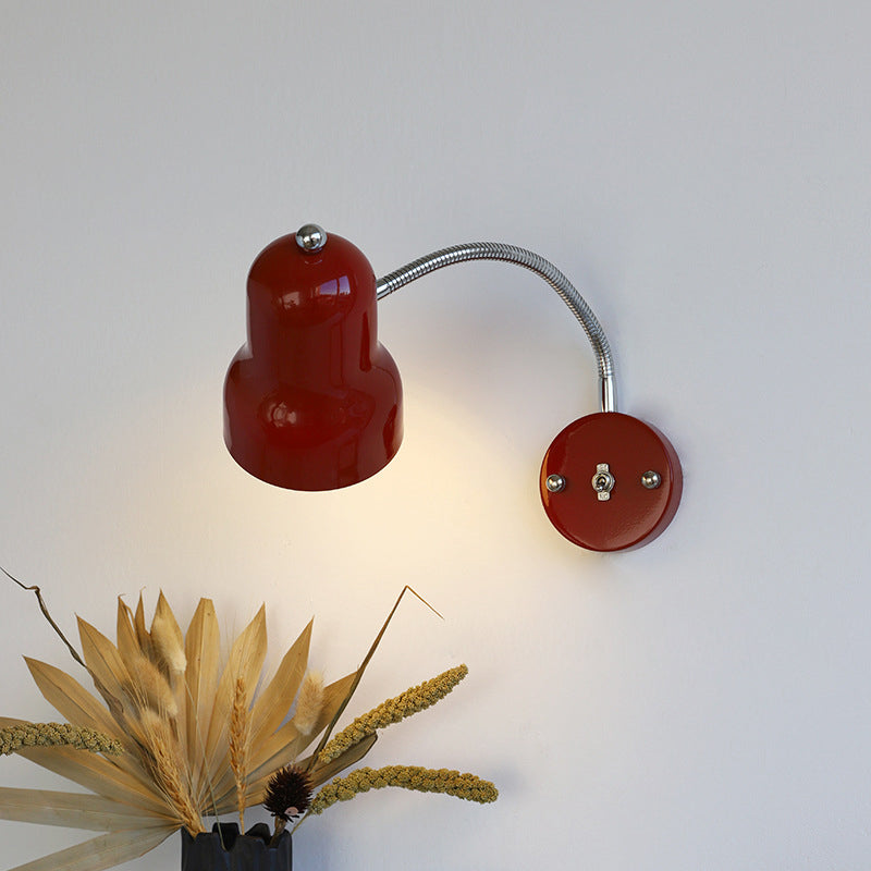 Nordic Iron Trumpet-Shaped Round 1-Light Wall Sconce Lamp
