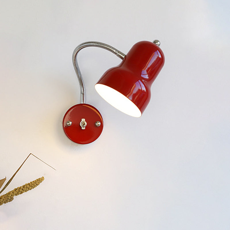Nordic Iron Trumpet-Shaped Round 1-Light Wall Sconce Lamp