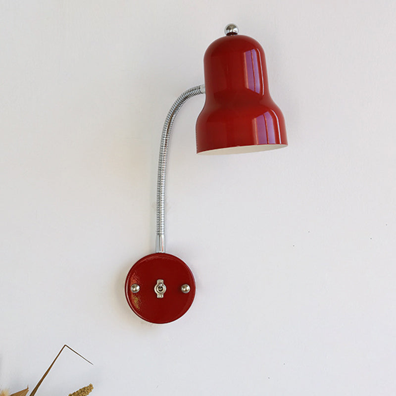 Nordic Iron Trumpet-Shaped Round 1-Light Wall Sconce Lamp