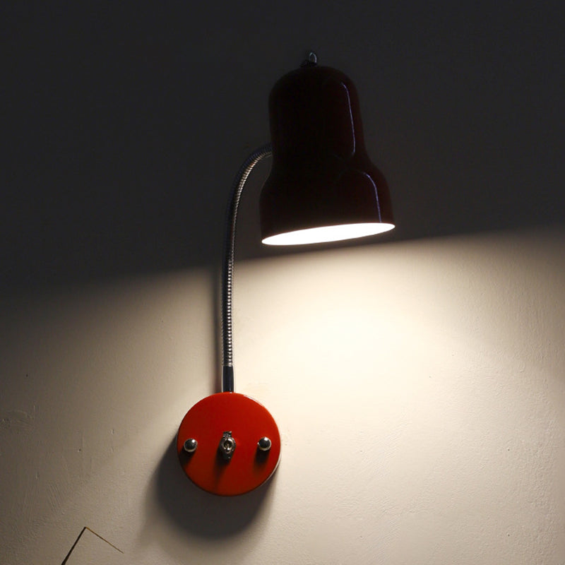 Nordic Iron Trumpet-Shaped Round 1-Light Wall Sconce Lamp