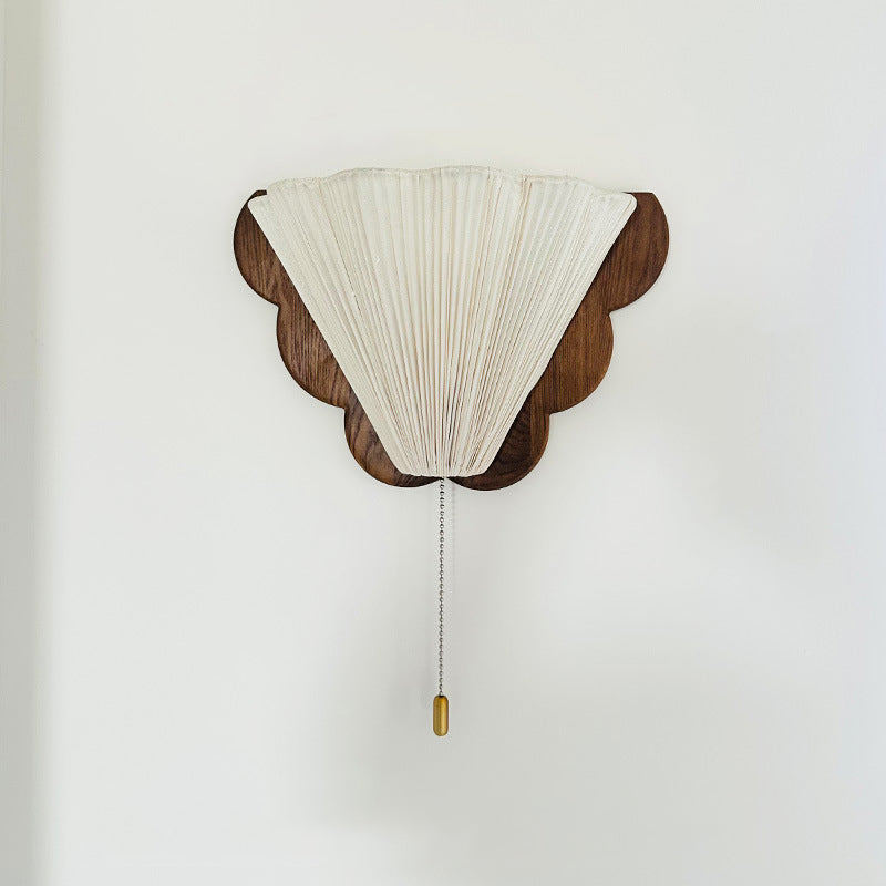 French & Fabric Butterfly-Shaped 1-Light Wall Sconce Lamp