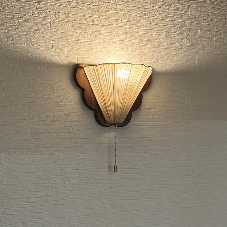 French & Fabric Butterfly-Shaped 1-Light Wall Sconce Lamp