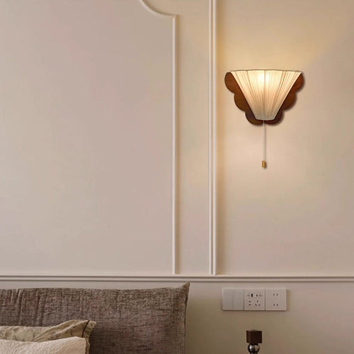 French & Fabric Butterfly-Shaped 1-Light Wall Sconce Lamp