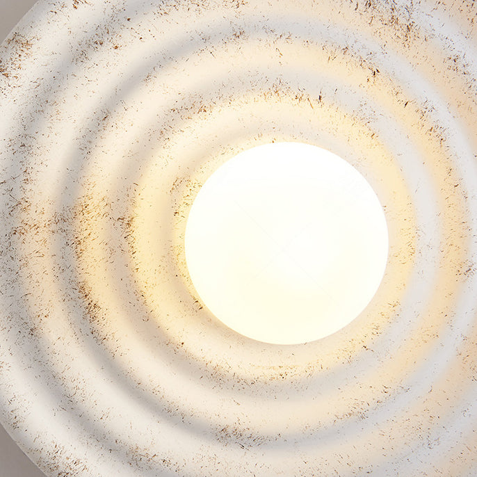 Nordic Resin Glass Round 1-Light Wall Sconce Lamp