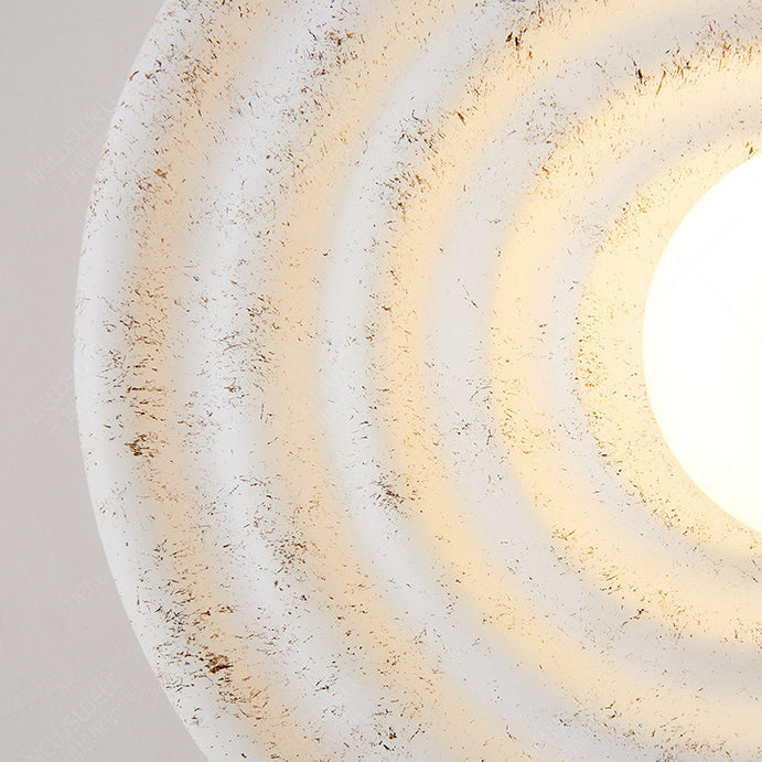 Nordic Resin Glass Round 1-Light Wall Sconce Lamp