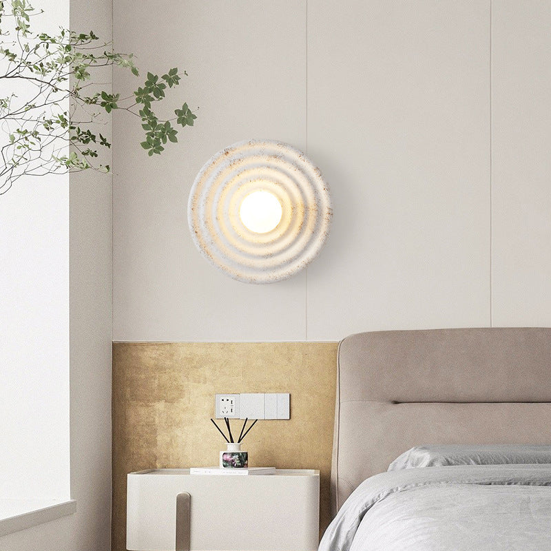 Nordic Resin Glass Round 1-Light Wall Sconce Lamp