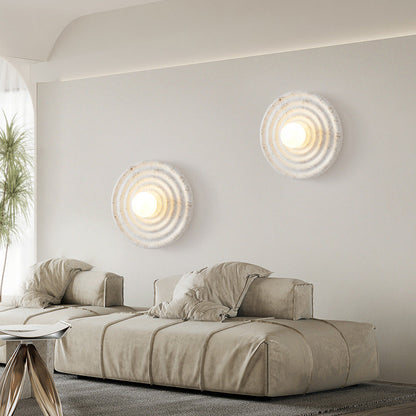 Nordic Resin Glass Round 1-Light Wall Sconce Lamp