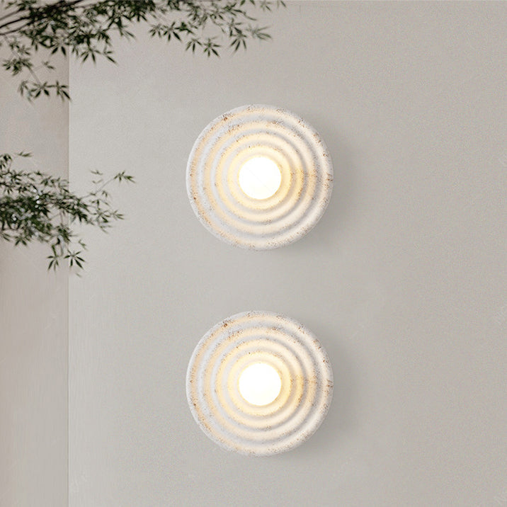 Nordic Resin Glass Round 1-Light Wall Sconce Lamp