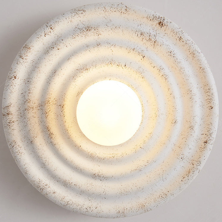 Nordic Resin Glass Round 1-Light Wall Sconce Lamp