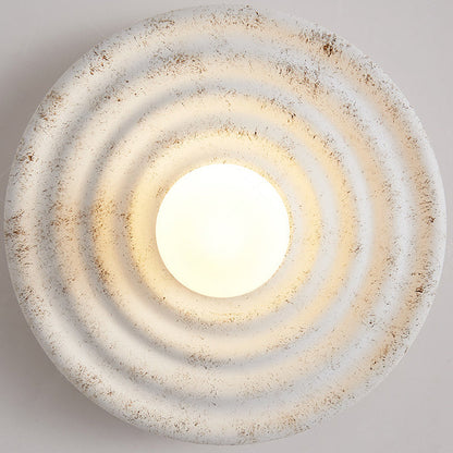 Nordic Resin Glass Round 1-Light Wall Sconce Lamp