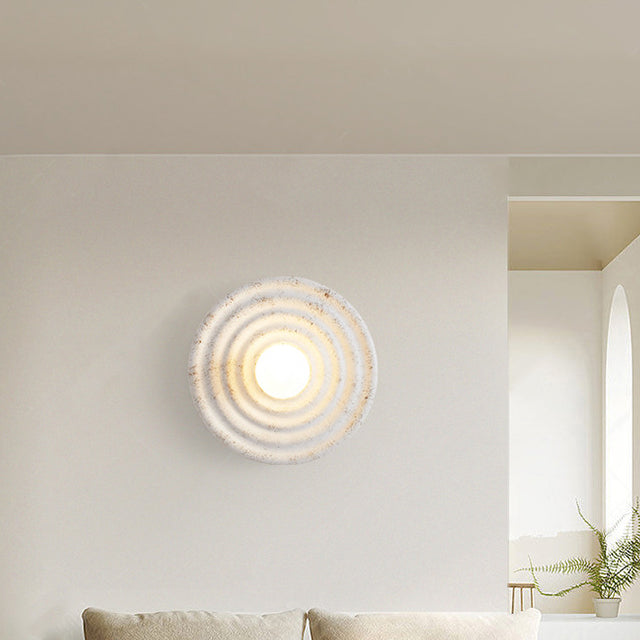 Nordic Resin Glass Round 1-Light Wall Sconce Lamp