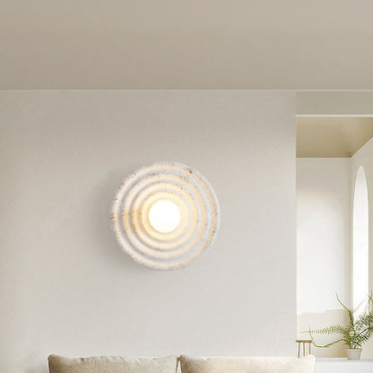 Nordic Resin Glass Round 1-Light Wall Sconce Lamp