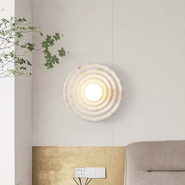 Nordic Resin Glass Round 1-Light Wall Sconce Lamp
