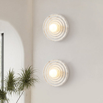 Nordic Resin Glass Round 1-Light Wall Sconce Lamp