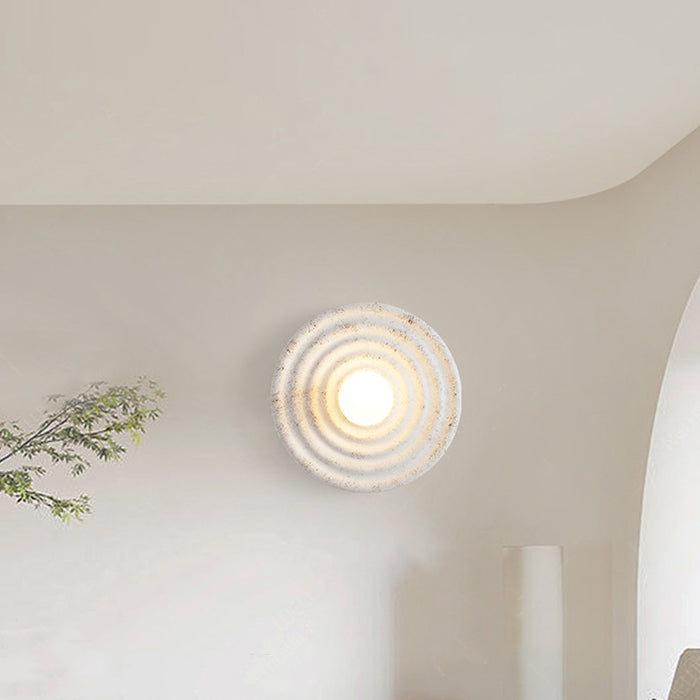 Nordic Resin Glass Round 1-Light Wall Sconce Lamp
