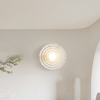 Nordic Resin Glass Round 1-Light Wall Sconce Lamp
