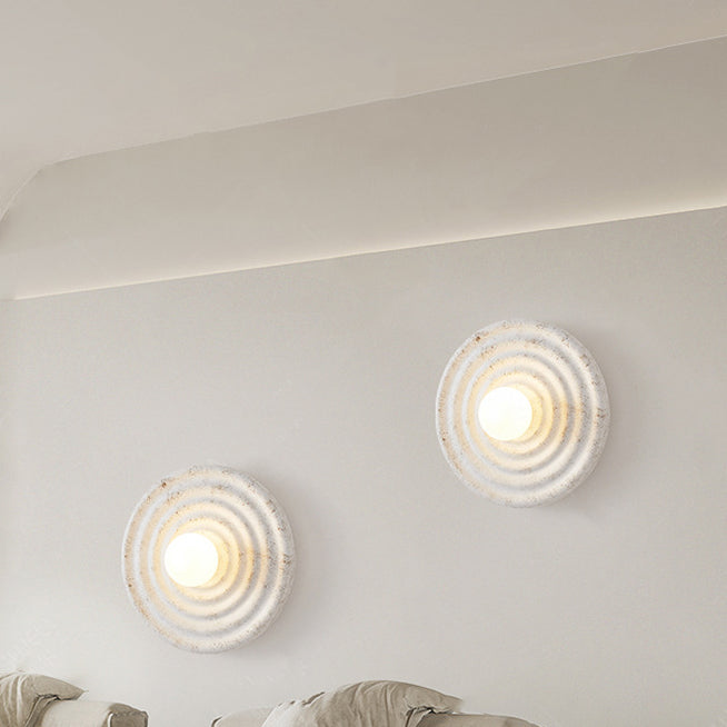 Nordic Resin Glass Round 1-Light Wall Sconce Lamp