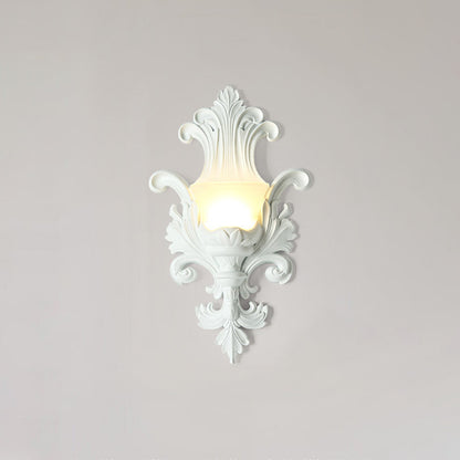 French Hardware Embossed-shaped 1-Light Wall Sconce Lamp