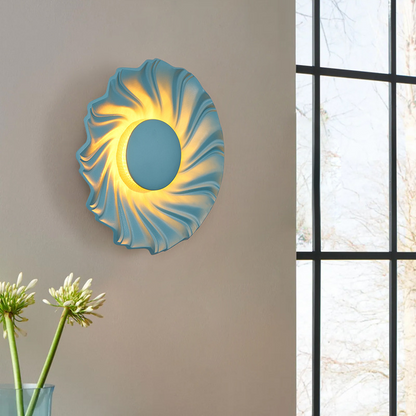 Modern Art Deco Resin Swirl-Shaped LED Wall Sconce Lamp