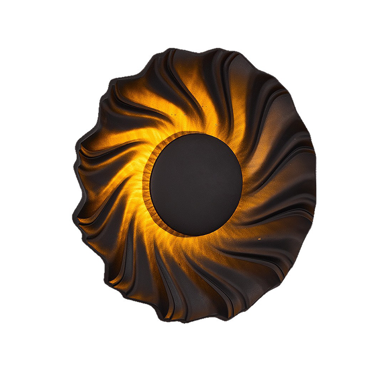 Modern Art Deco Resin Swirl-Shaped LED Wall Sconce Lamp