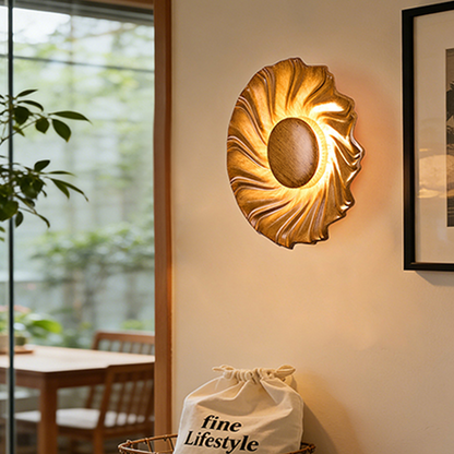 Modern Art Deco Resin Swirl-Shaped LED Wall Sconce Lamp