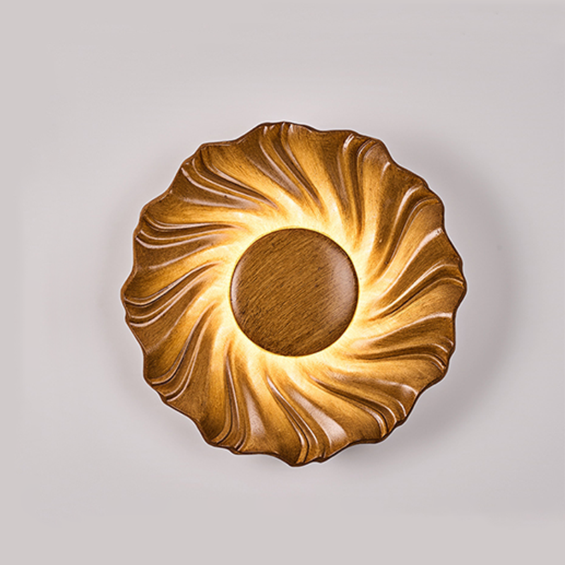 Modern Art Deco Resin Swirl-Shaped LED Wall Sconce Lamp