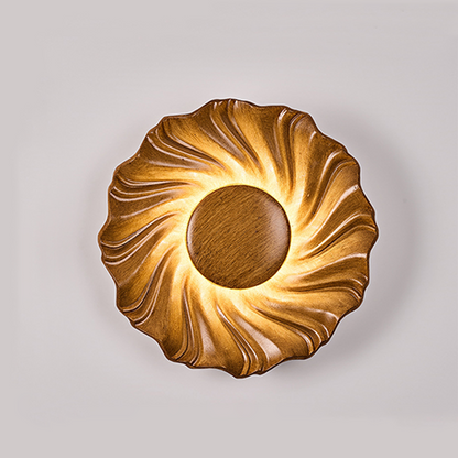 Modern Art Deco Resin Swirl-Shaped LED Wall Sconce Lamp