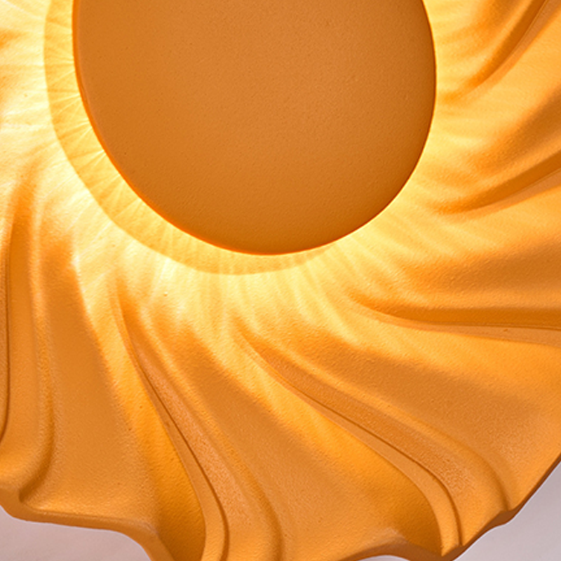 Modern Art Deco Resin Swirl-Shaped LED Wall Sconce Lamp