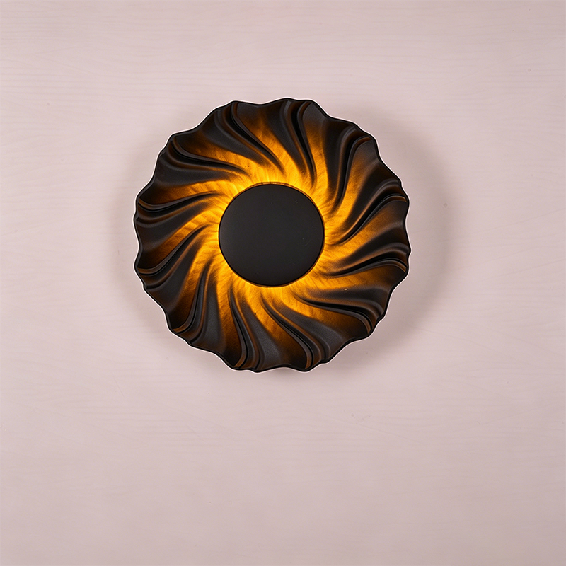 Modern Art Deco Resin Swirl-Shaped LED Wall Sconce Lamp