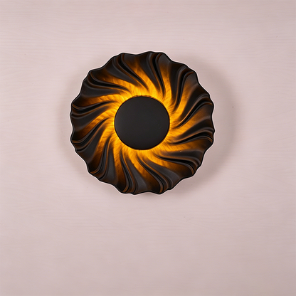 Modern Art Deco Resin Swirl-Shaped LED Wall Sconce Lamp